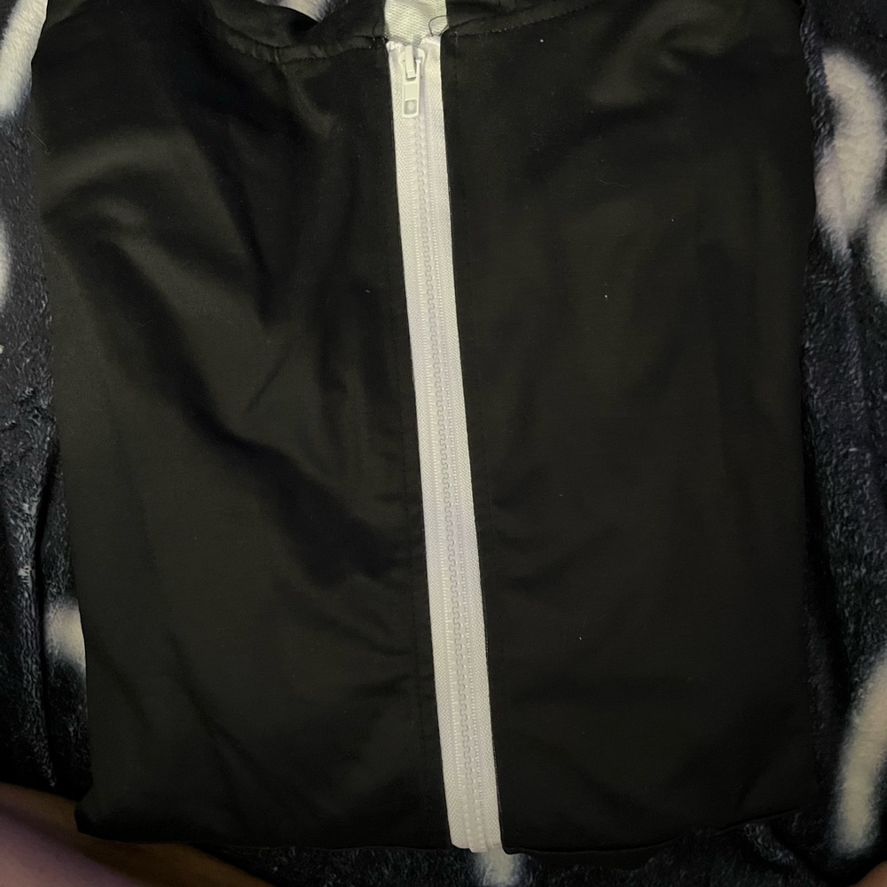 Black Jacket with White Accents